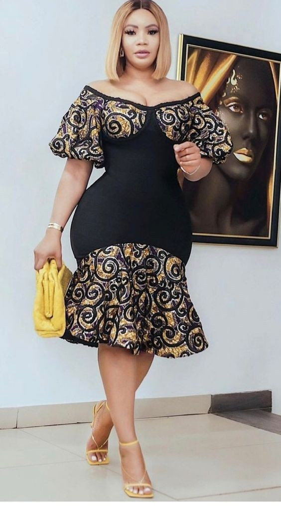 Black and golden Instagram fashion with cocktail dress, gown: 