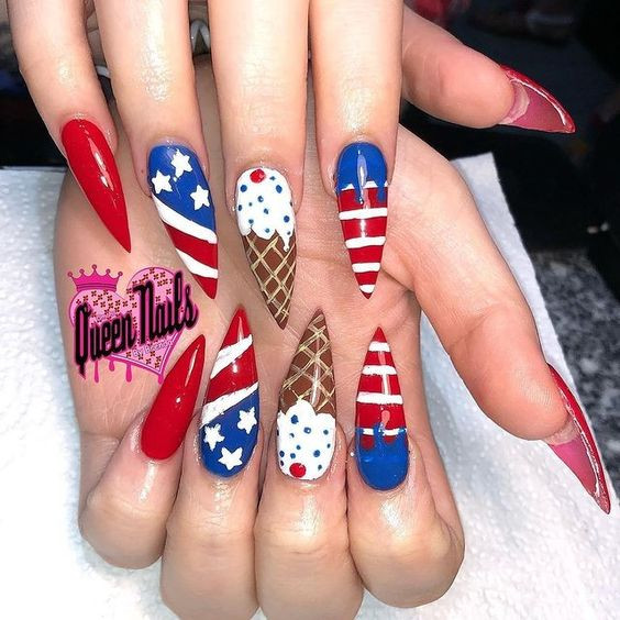 July 4th Nails Designs Independence Day