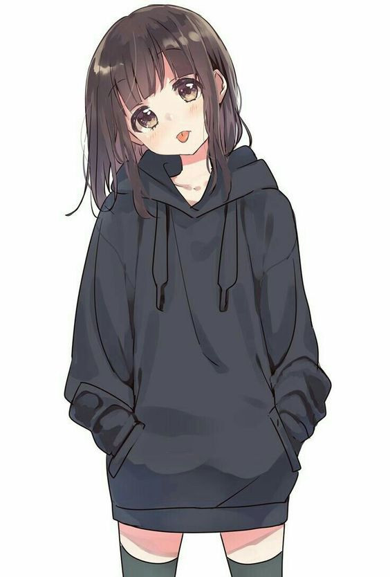Hoodie cute anime girl: Anime Girl  