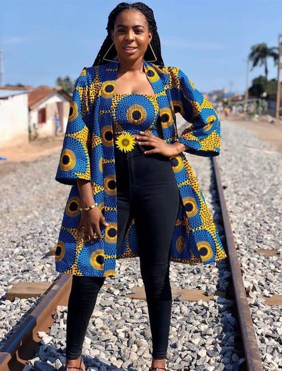 Ankara dresses ideas kimono jacket: 