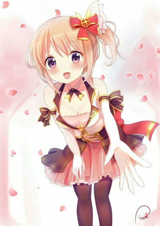 Pink style outfit anime pics: Cute Anime  
