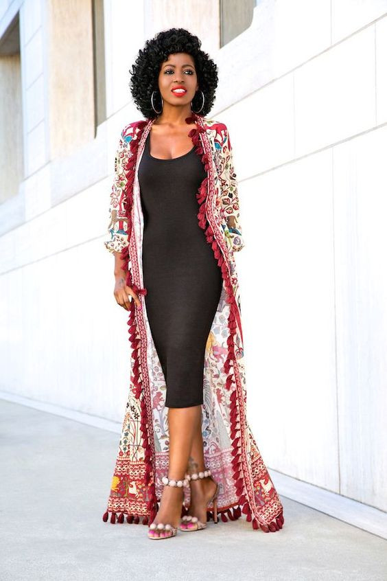 Classy outfit chiffon kimono dress one-piece garment, casual wear: 