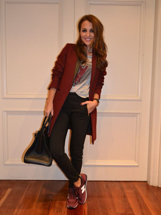 New Balance Outfit, Red Suit Jackets And Tuxedo Outfit Ideas With Black Casual Trouser, New Balance Paula Echevarría: 