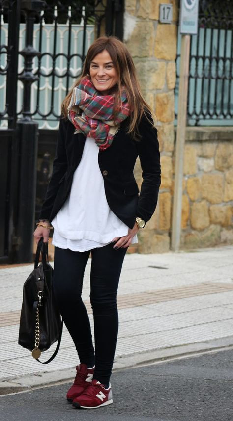 New Balance Outfit, Black Jeans Outfit Ideas With Black Jackets And Coat, Look Inverno Com Tenis: 