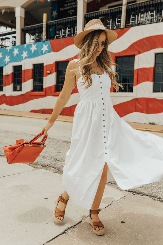 Outfit Ideas With White Casual Maxi Wrap Skirts Casual Dress, Shoulder: White Dress  