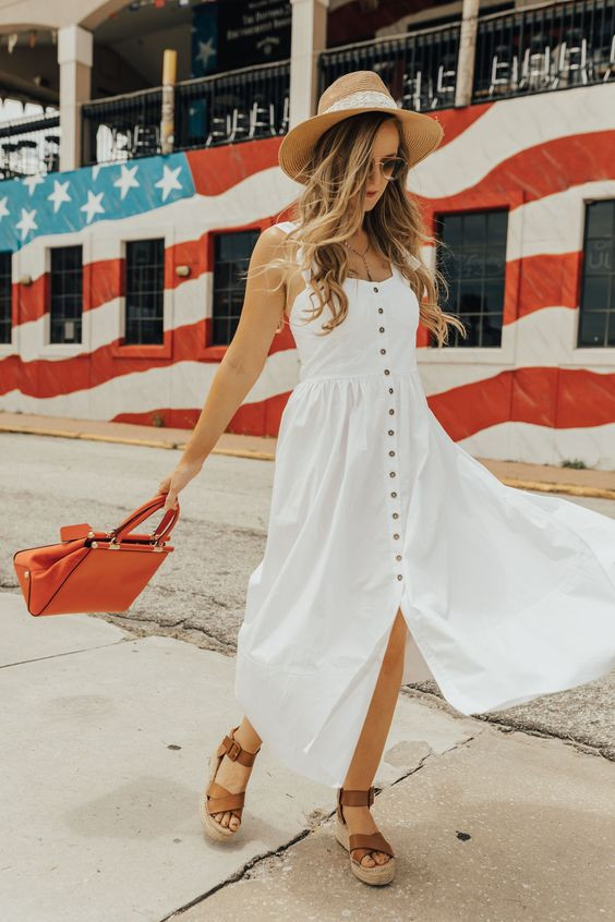 White dresses ideas with fedora: White Dress  