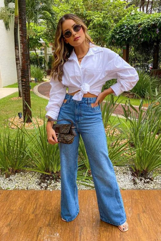 Light Blue Casual Denim Casual Trouser, Pink Mesh/transparent Shirts, Casual Sandals - Jeans: 