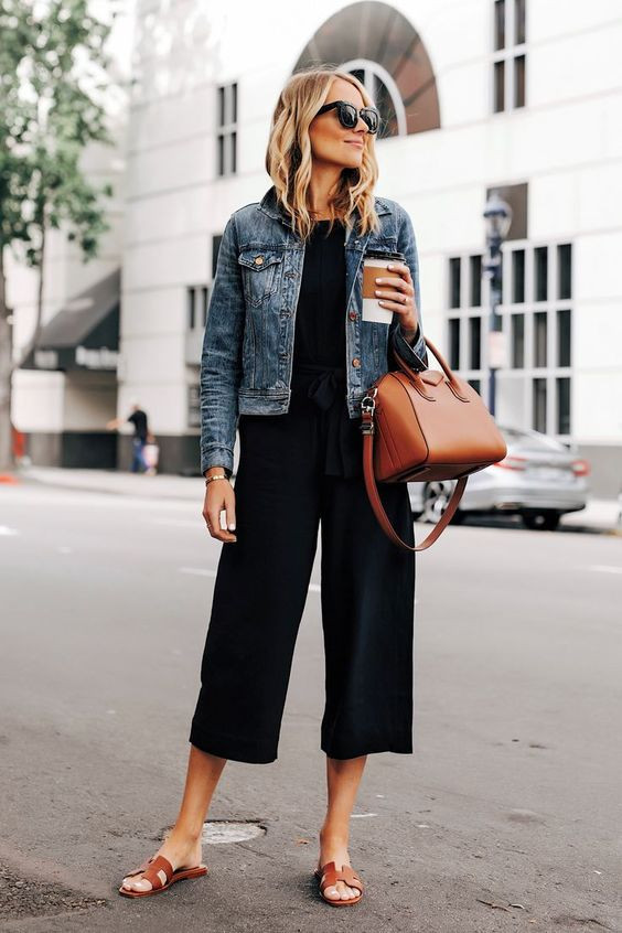 Casual black jumpsuit outfit black jumpsuit - black, street fashion, jean jacket, romper suit, casual wear, dress shirt: 