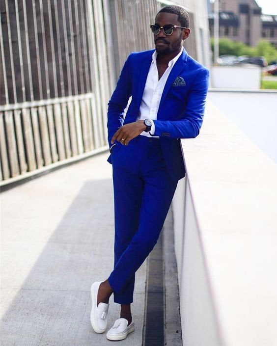Dark Blue And Navy Suit Jackets Tuxedo, Men's Prom Clothing Ideas With Dark Blue And Navy Formal Trouser, Royal Blue Prom Suit: 