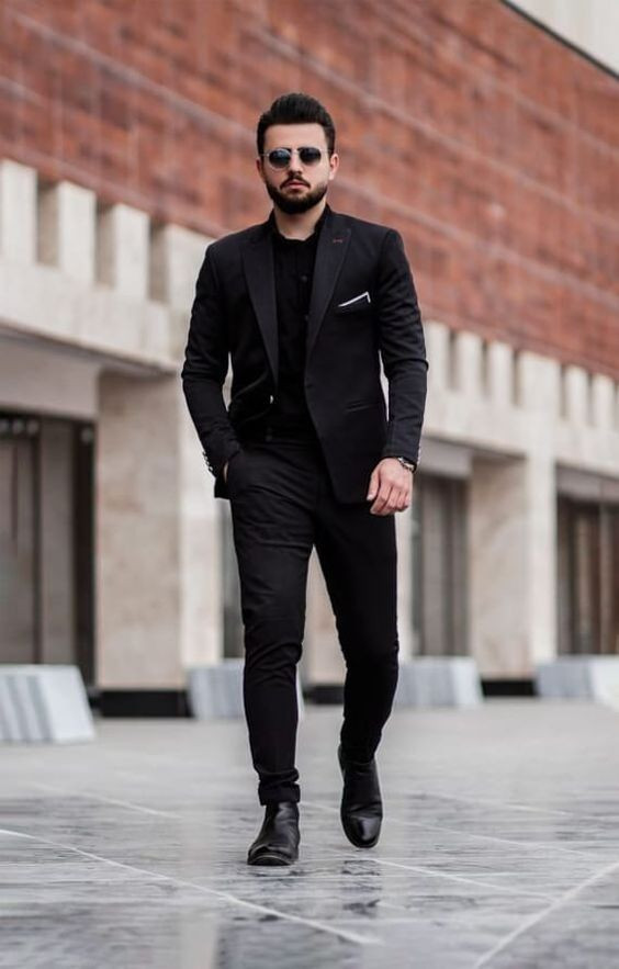 Black Suit Jackets And Tuxedo, Men's Fashion Outfits With Black Suit Trouser, Men Suit: 