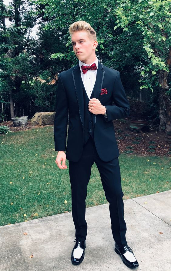 Dark Blue And Navy Suit Jackets And Tuxedo, Men's Prom Clothing Ideas With Dark Blue And Navy Formal Trouser, Tuxedo: 