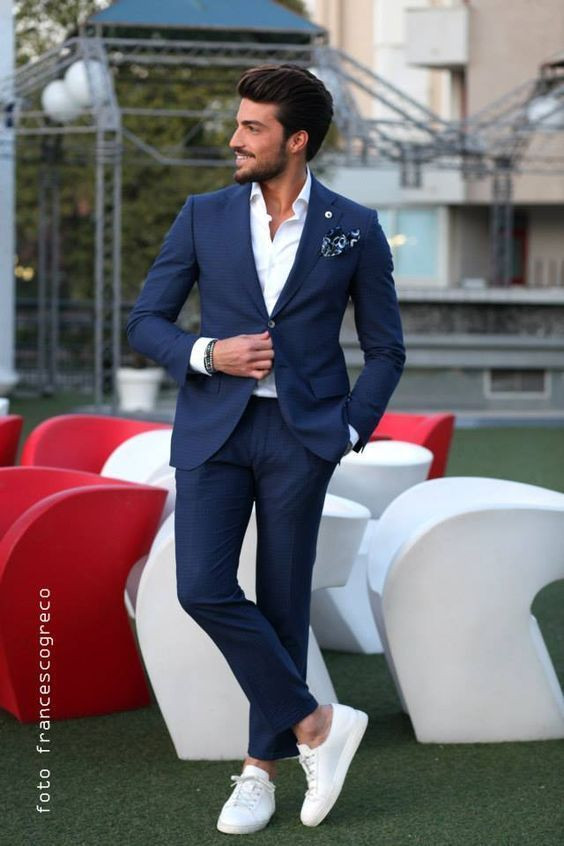 Dark Blue And Navy Suit Jackets Tuxedo, Men's Fashion Tips With Dark Blue And Navy Formal Trouser, Guest Engagement Dress For Men: 