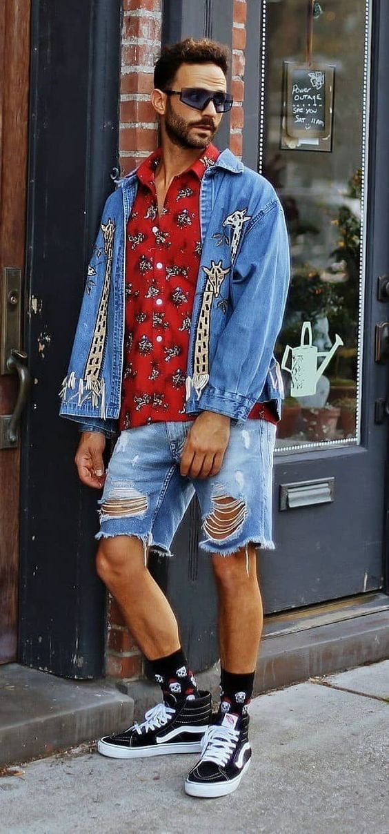 Shorts 90's summer outfits men