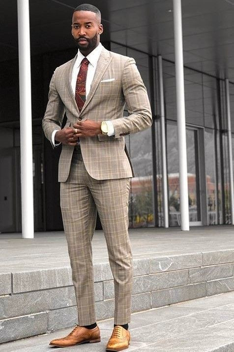 Beige Suit Jackets And Tuxedo, Men's Prom Fashion Outfits With Beige Formal Trouser, Formal Suit For Men: 