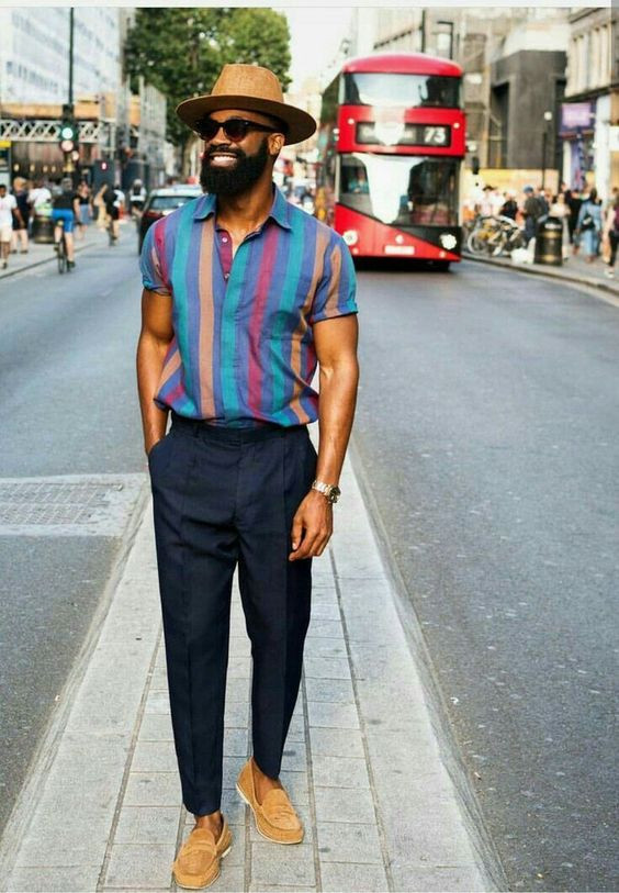 Shirt, Loafers With Black Formal Trouser, Straw Hat Outfits Men Sun hat, straw hat, men's cowboy hat, panama hat