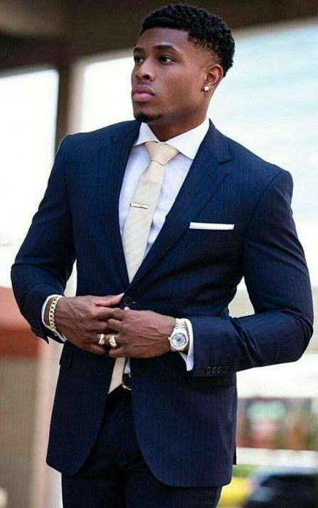 Dark Blue And Navy Suit Jackets Tuxedo, Men's Prom Fashion Ideas With ark Blue And Navy Suit Trouser, Suits For Black Men: 