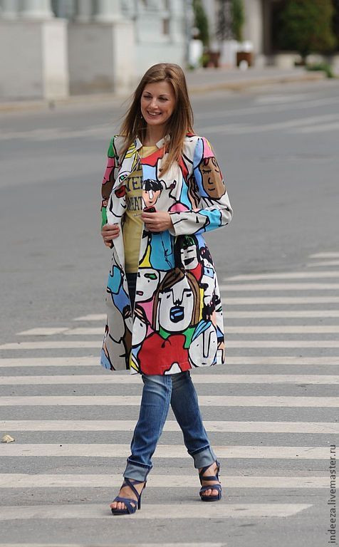 Casual Jacket, Printed Blazer Fashion Outfits With Light Blue Jeans, Jeans: 