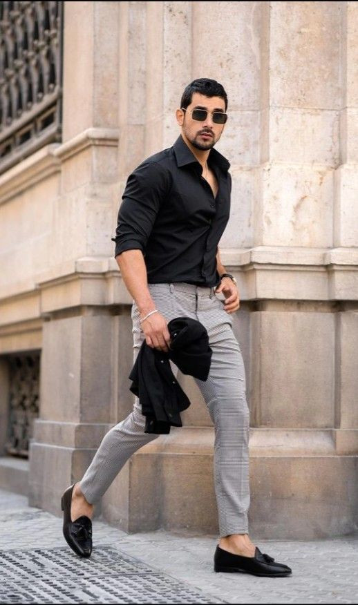 7 Pants Colors To Wear With A Black Shirt And Brown Shoes • Ready Sleek