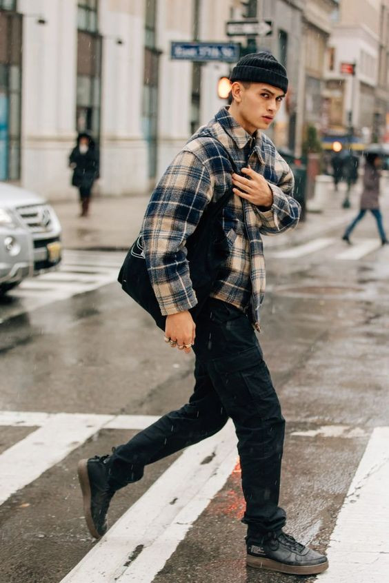 Suit Jackets And Tuxedo, Beanie Outfits With Black Cargo, Guys Street Style: 