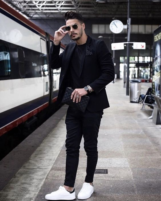 Black Suit Jackets And Tuxedo, Party Fashion Outfits With Black Suit Trouser, Mens Outfits: 
