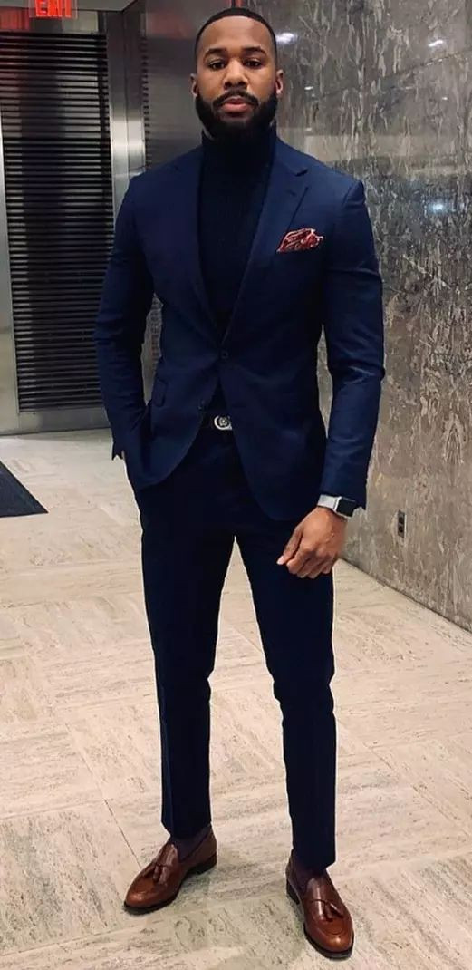 Dark Blue And Navy Suit Jackets Tuxedo, Men's Prom Clothing Ideas With Dark Blue And Navy Formal Trouser, Fitted Suits For Men: 
