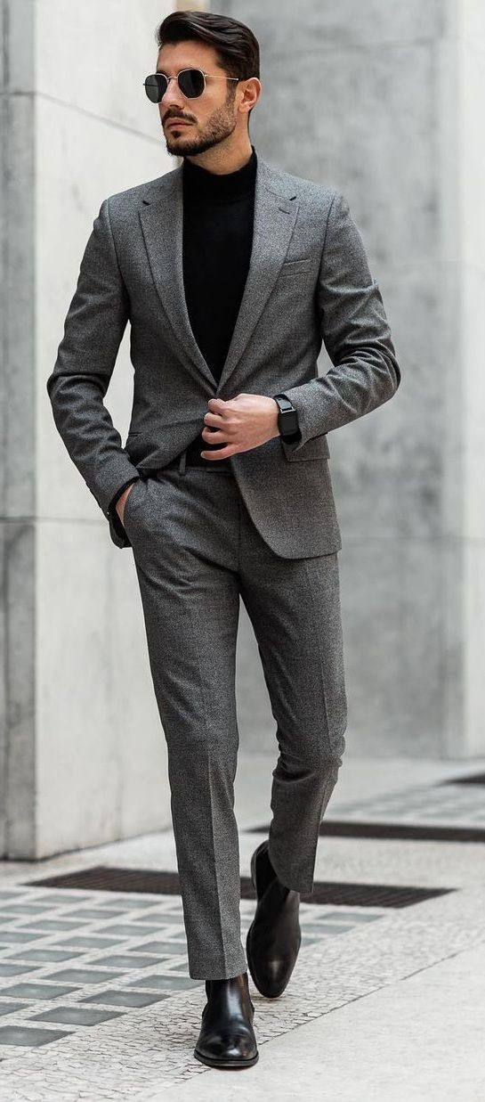 Grey Suit Jackets And Tuxedo, Interview Fashion Ideas With Grey Formal Trouser, Grey Suit Outfit: 