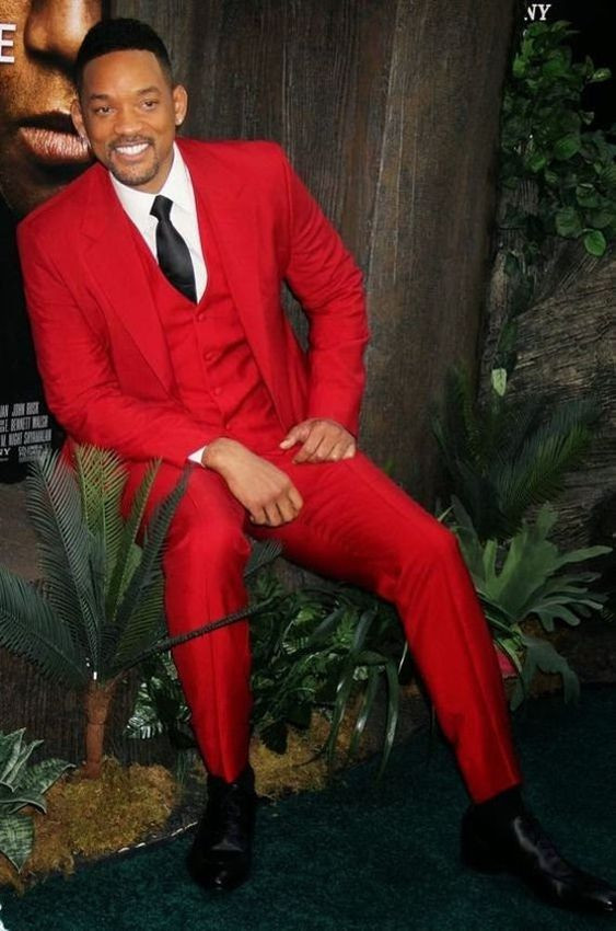 Red Suit Jackets And Tuxedo, Valentine's Day Fashion Outfits With Red Casual Trouser, Bright Red Wedding Suit: 