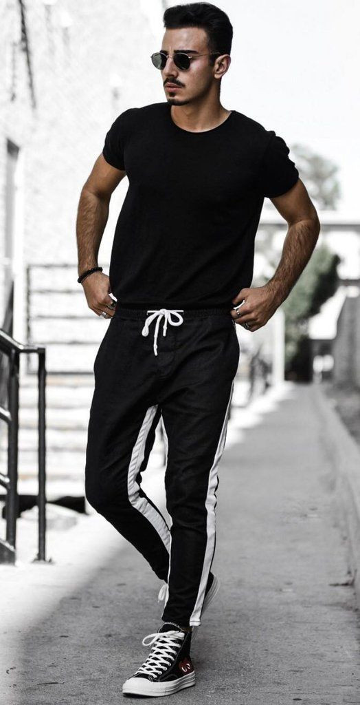 Outfit para hombres con pantalones deportivos