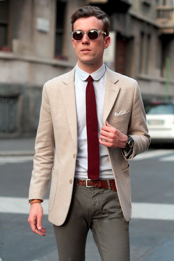 White Upper, Blazer Fashion Wear With Grey Formal Trouser, Men's Summer Office Wear: 