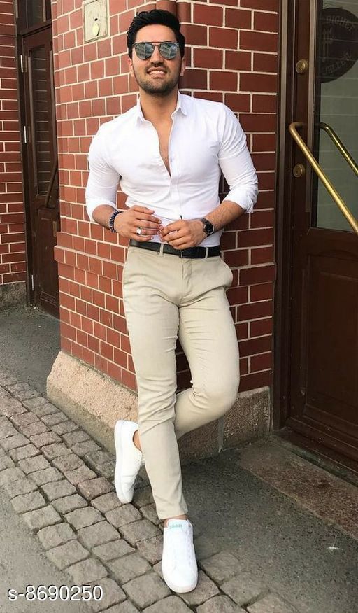 White Shirt, Formal Shirt Fashion Tips With Beige Jeans, Semi Formal Attire  For Teenage Guys | Vision care, dress shirt, formal wear, casual wear,  strapless dress, semi-formal wear