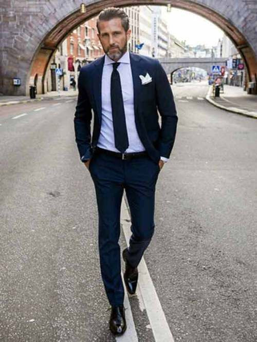 Dark Blue And Navy Suit Jackets Tuxedo, Men's Suit Fashion Outfits With Dark Blue And Navy Formal Trouser, Gentleman Fashion: 