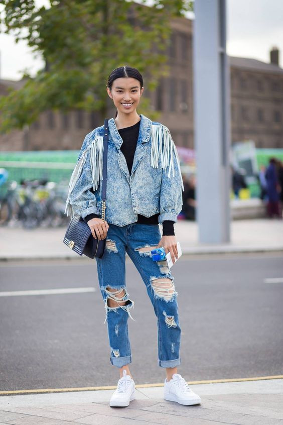 Light Blue Suit Jackets And Tuxedo, Quirky Outfit Trends With Light Blue Jeans, Nike Air Force 1: instagram outfits  