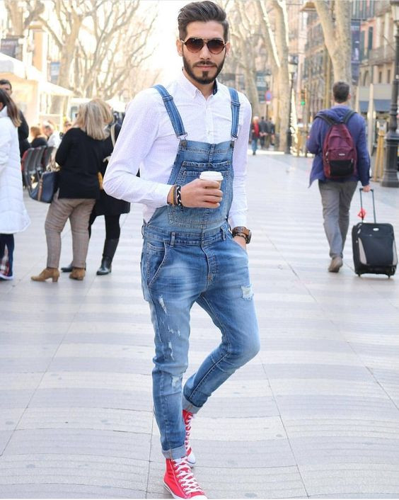 trendy mens fashion overalls