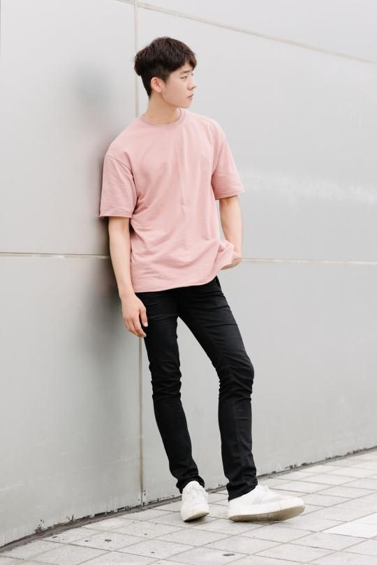 Pink T-shirt, Men's Pastel Fashion Trends With Black Casual Trouser, Pastel  Outfits Male | Men's clothing, online shopping, semi-formal wear