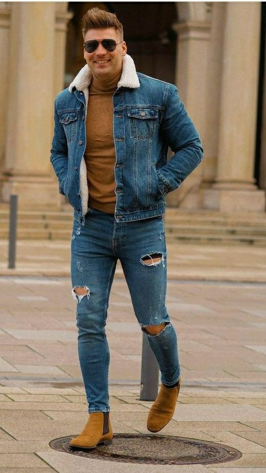 Dark Blue And Navy Casual Jacket, Chelsea Boots Fashion Tips With Dark Blue And Navy Casual Trouser, Jeans: 