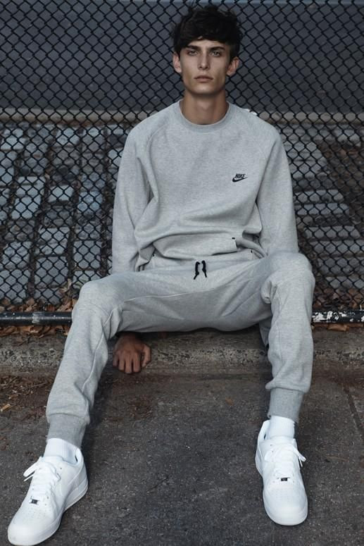 Winter Outfits With Grey Casual Trouser, Men Wearing Nike Outfits | Men's clothing, nike men's 1 '07