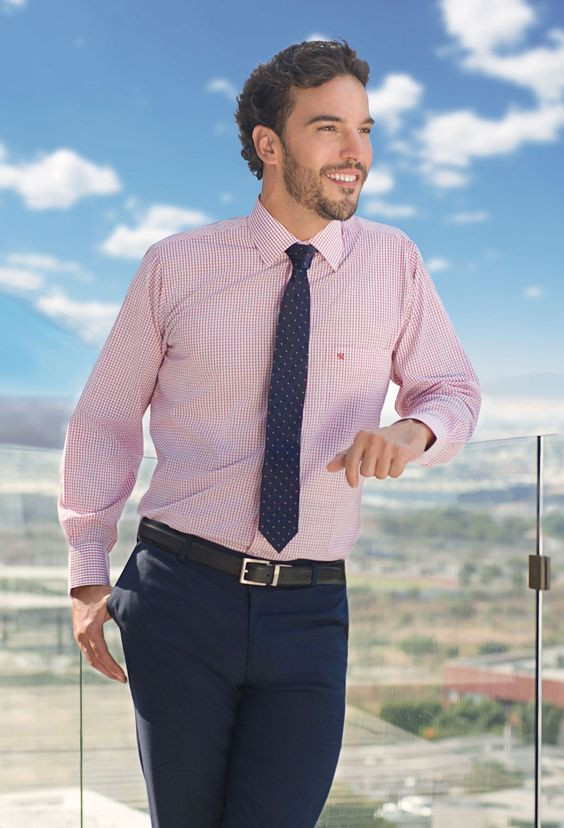 Pink Shirt Formal Shirt Fashion Outfits With Dark Blue And Navy Jeans  Dress Shirt  Dress shirt casual wear