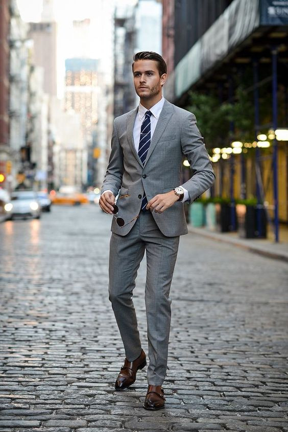 Grey Suit Jackets And Tuxedo, Men's Suit Outfit Trends With Grey Formal Trouser, Men's In Suits: 