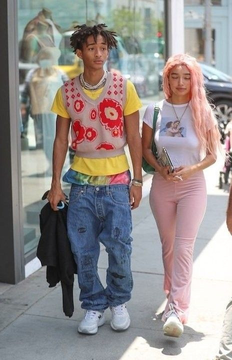 Yellow T-shirt, Dope Outfit Trends With Blue Jeans, Jaden Smith Sab Zada: 