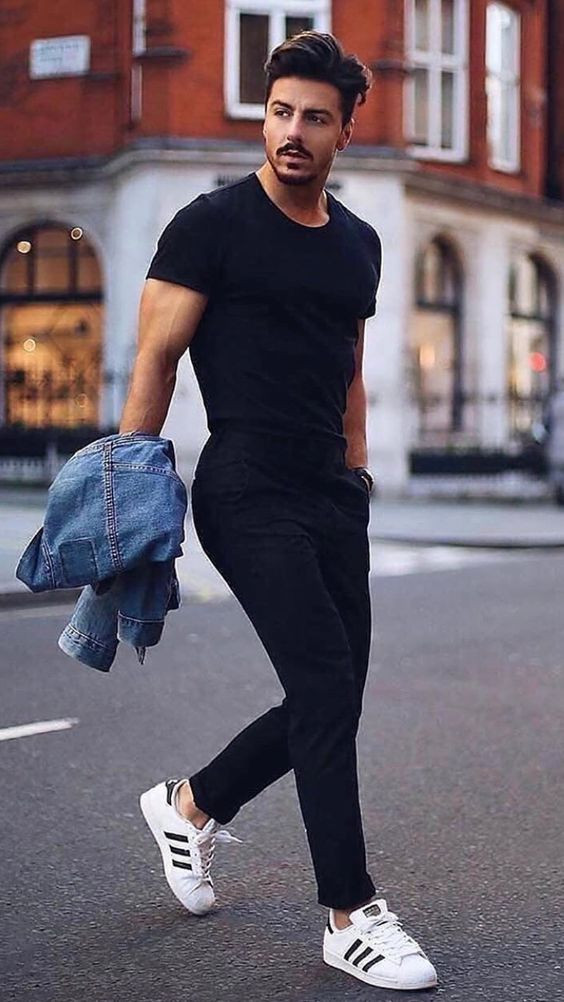 Black Jeans, Men's Fashion Trends With Black T-shirt, Style Vestimentaire Homme: 