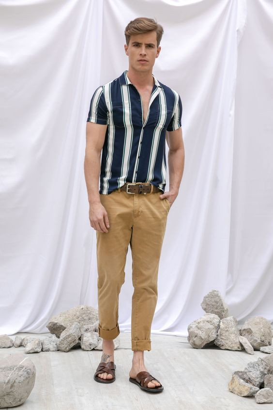 Shirt, Summer Ideas With Beige Jeans, Fashion Model: 