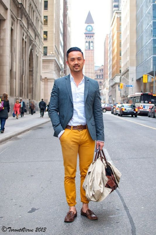 Yellow Casual Trouser, Men's Attires Ideas With Grey Suit Jackets And ...