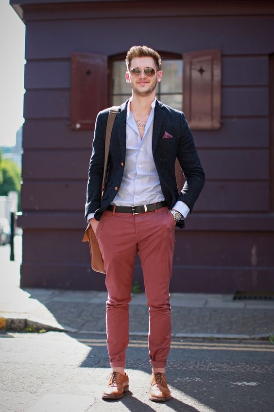 Red Jeans, Men's Fashion Trends With Dark Blue And Navy Suit Jackets ...