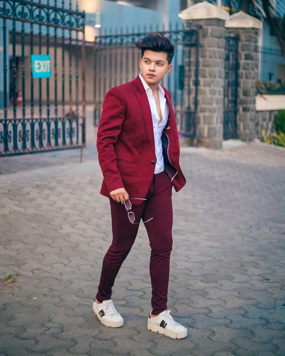 Red Trouser, Men's Clothing Ideas With Red Suit Jackets And Tuxedo, Riyaz Aly Red Dress: 