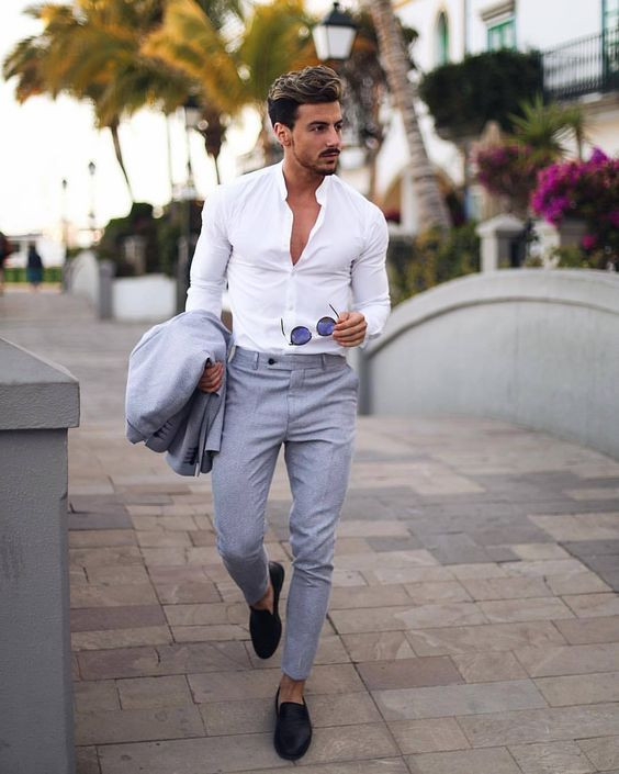Grey Casual Trouser, Men's Attires Ideas With Grey Suit Jackets And Tuxedo, Men's Classy Outfits: 