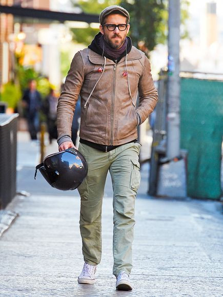 Grey Casual Trouser, Cargo Fashion Ideas With Brown Pilot Jacket ...
