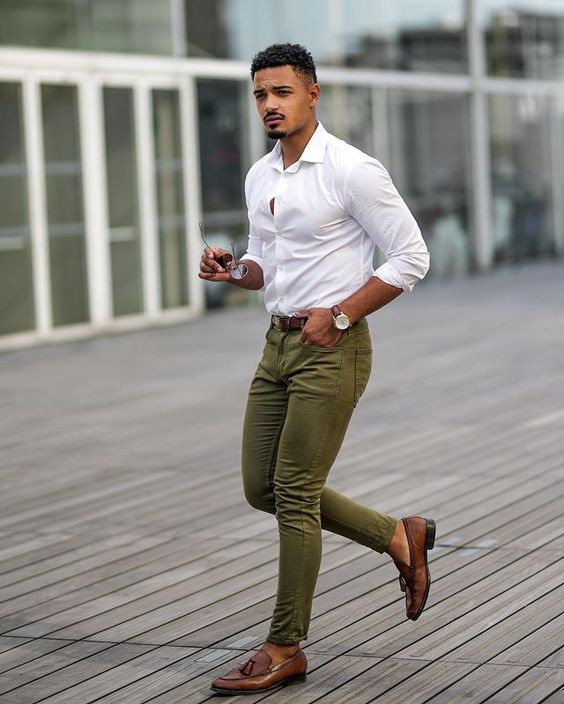 protestantiske Havn eksistens Green Jeans, Men's Outfits Ideas With White Shirt, Jeans | Cargo pants, men's  pants