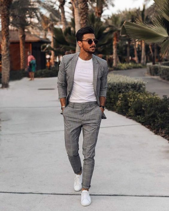 Grey Casual Trouser, Plaid Pants Fashion Tips With Grey Suit Jackets ...