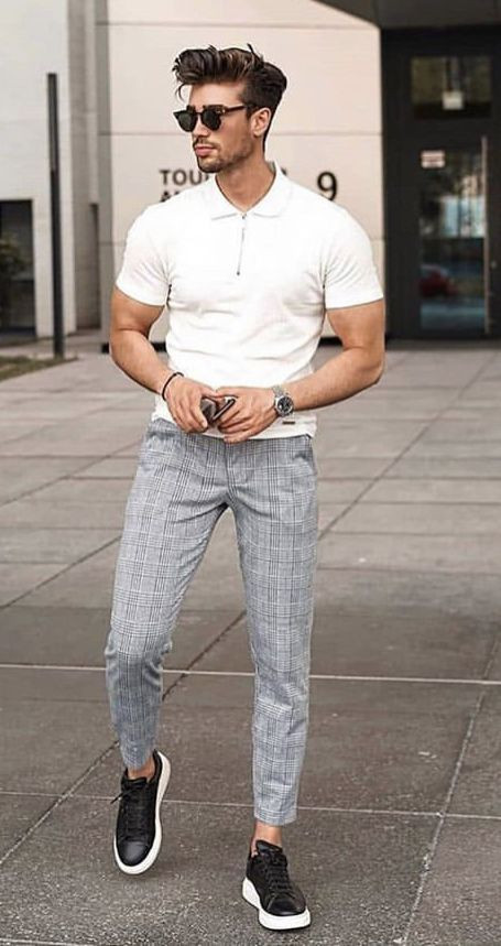 Grey Jeans Mens Outfits Ideas With Green Shirt Grey Pants Outfit Men   Polo shirt mens style dress pants mens grey dress trousers