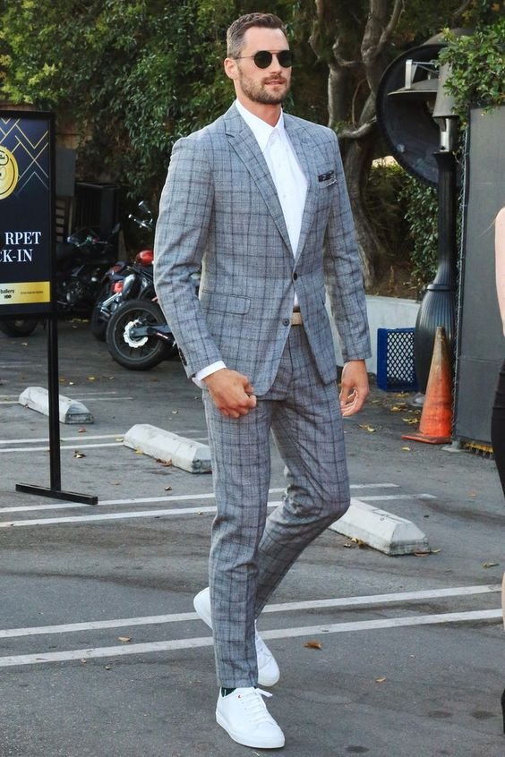 Grey Formal Trouser, Plaid Pants Fashion Ideas With Grey Suit Jackets And Tuxedo, Kevin Love Suit: 